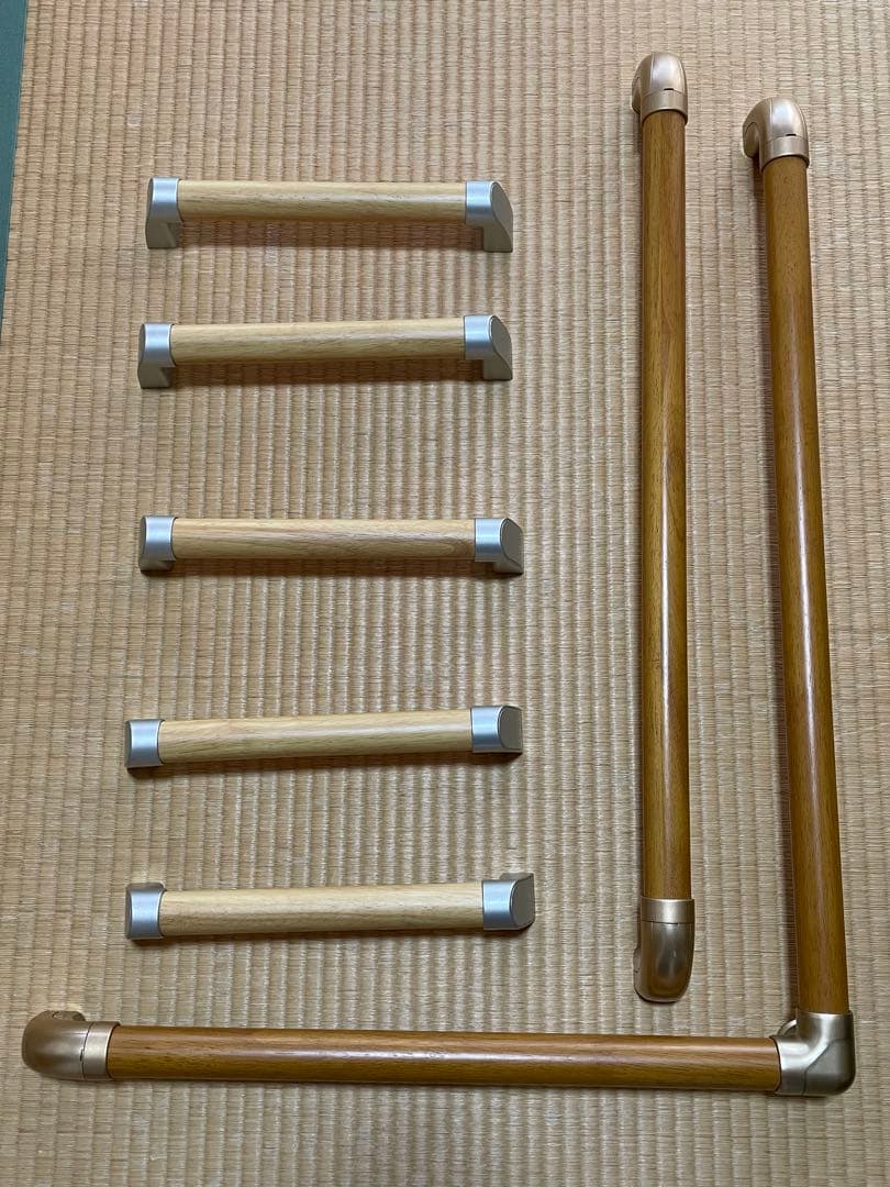 L型手すり 壁手摺り　セット　ビス付き　天然木製 美品