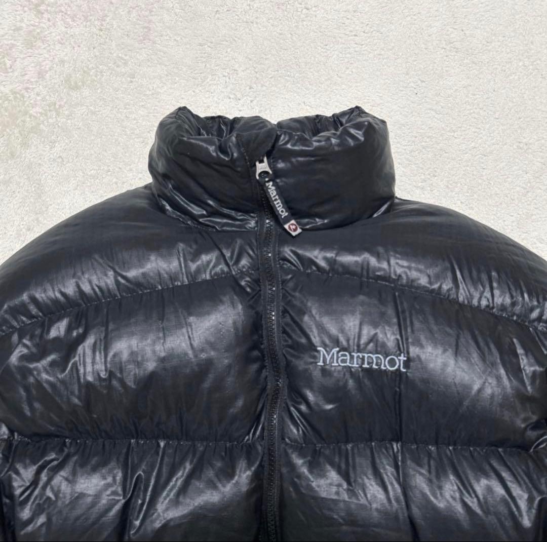 00s MARMOT 800 FILL ダウンジャケット 黒 短丈 ドローコード - メルカリ