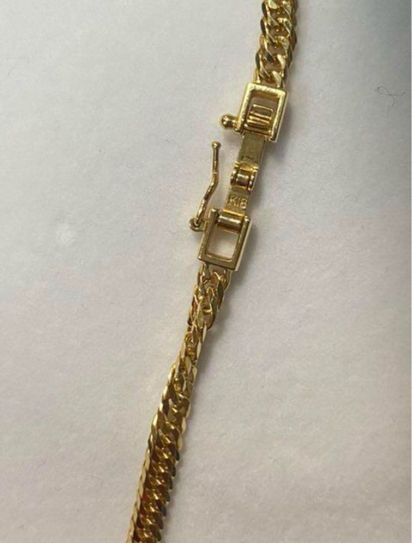 最終。k18 喜平ネックレス　19.3g 6面w