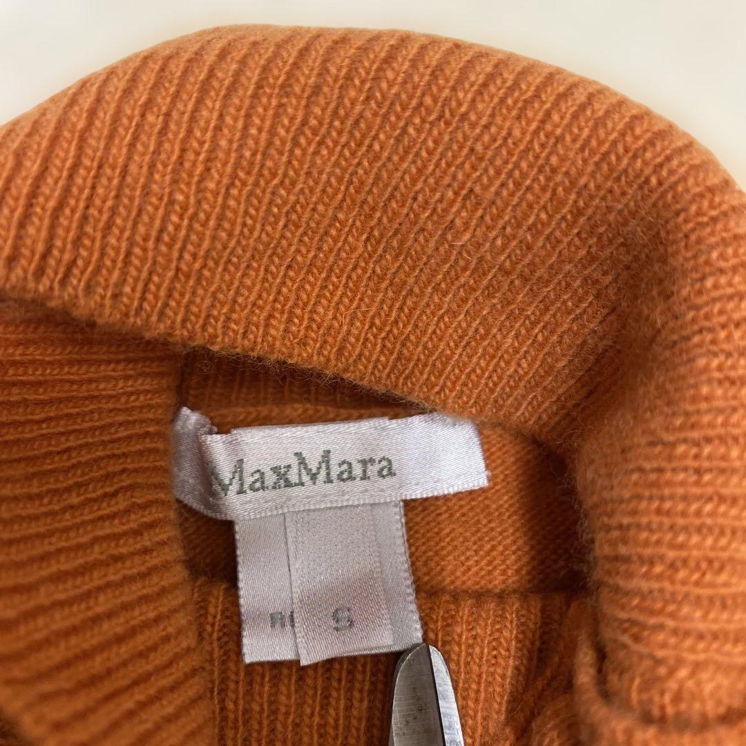 マックスマーラ】白タグ 洗えるタートルネックニット 半袖 カシミヤ混