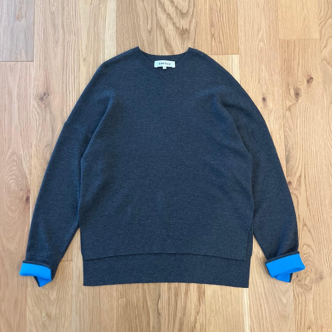ENFOLD 　タッチバックフレアプルオーバーセーター　サイズ38