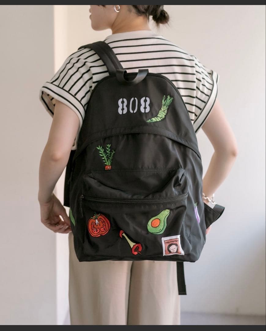 【美品】ear×KEN NAKAYAMA 808 刺繍リュック 黒｜即発送