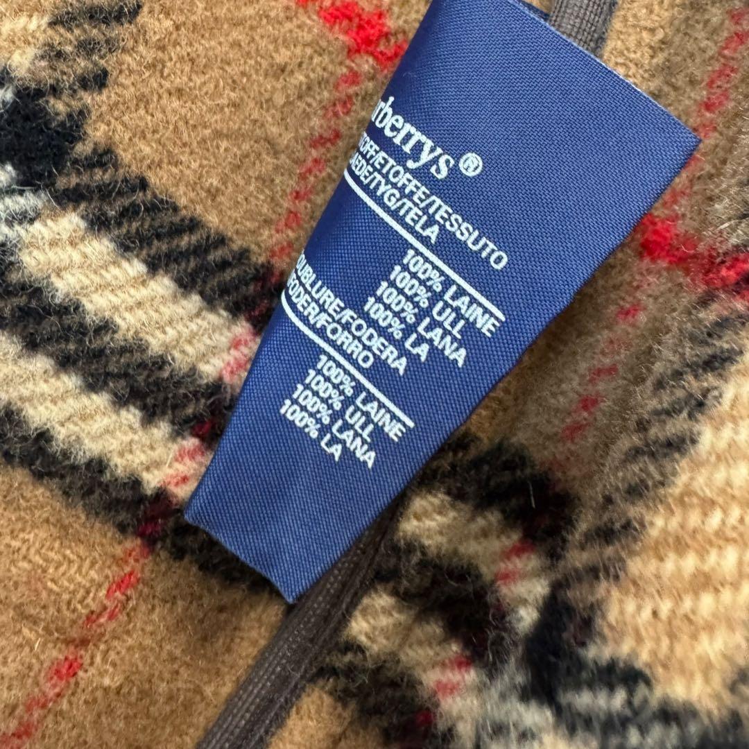 大きめ3〜4L】バーバリー ダッフルコート ノバチェック キャメル