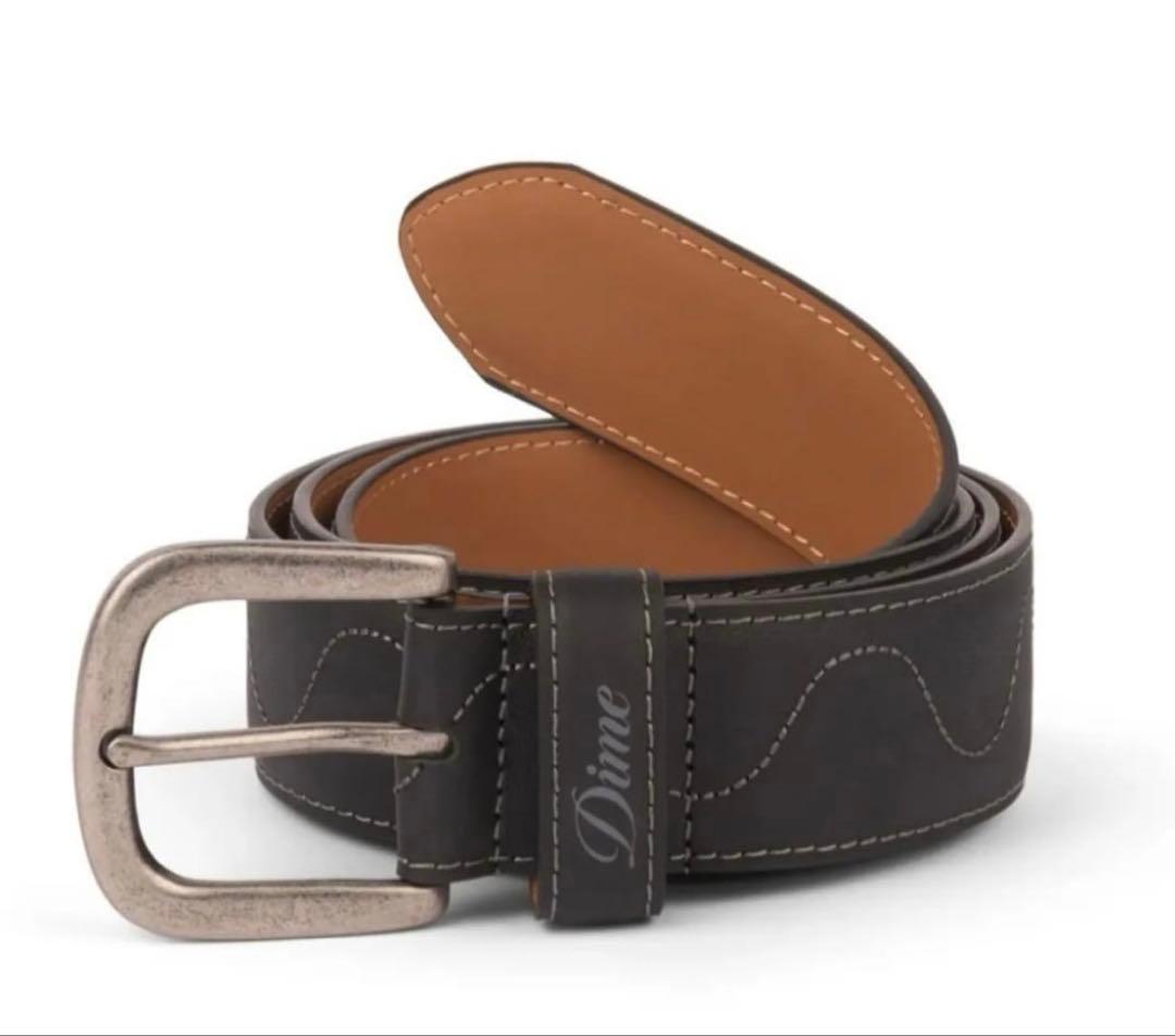 DIME Desert レザーベルトブラック DIME MTL（ダイム モントリオール）| DESERT LEATHER BELT / BLACK