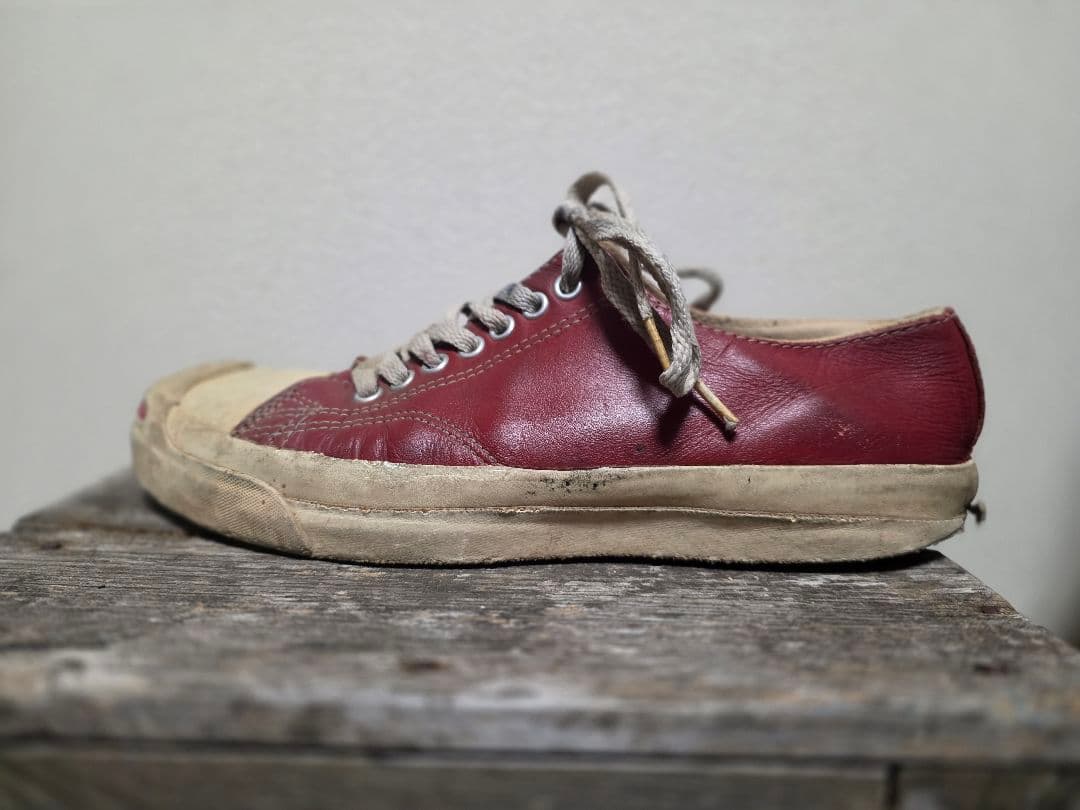 90S コンバースジャックパーセル レッド 26.5cm USA製　ヴィンテージ