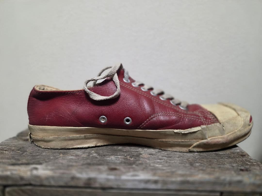 90S コンバースジャックパーセル レッド 26.5cm USA製　ヴィンテージ