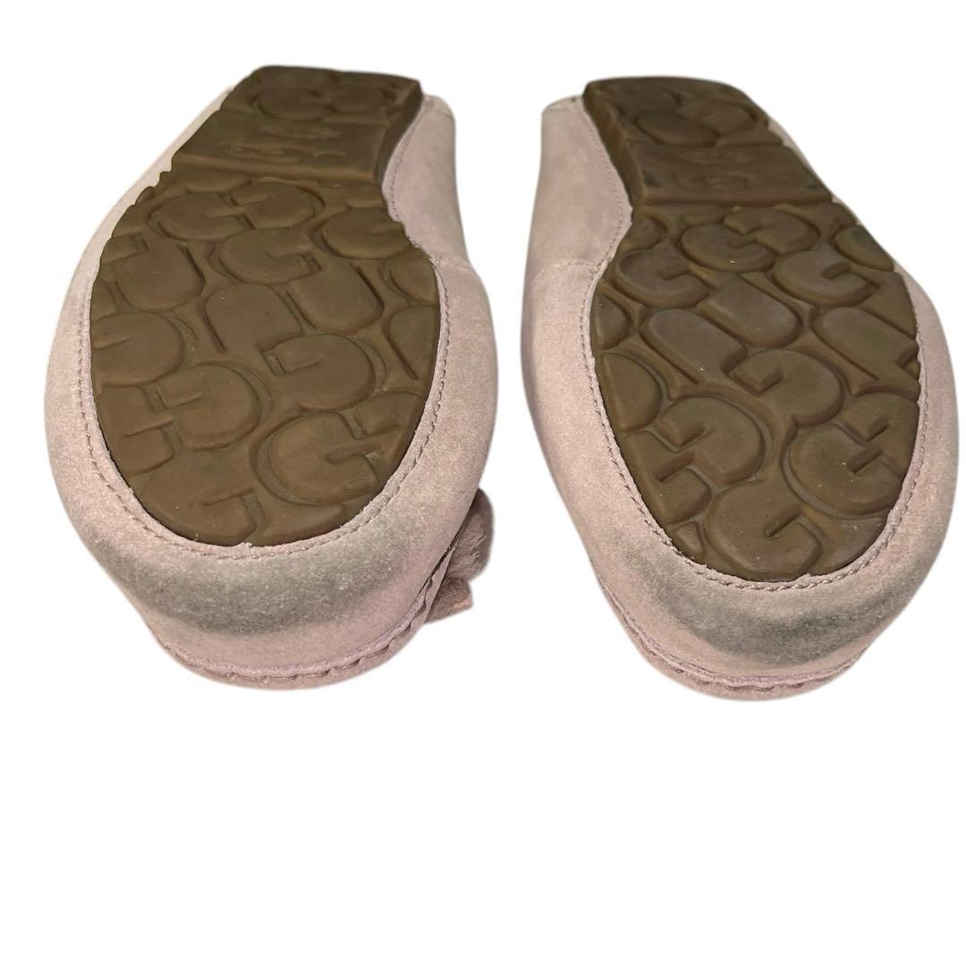 UGG アグ アンスレーボウ モカシン ローファー ピンク スエード 22cm