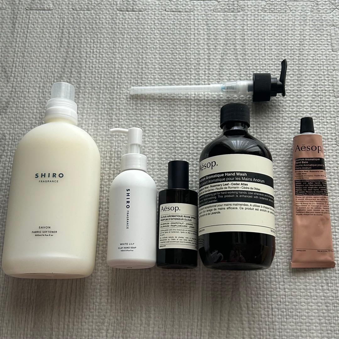 【ルームスプレー追加】SHIRO・Aesop ・レリシア　ハンド・バスアイテム