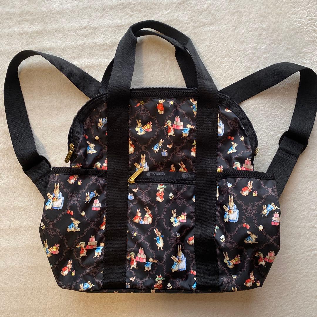 美品　LESPORTSAC ピーターラビット　2way リュック 美品】 レスポートサック × ピーターラビット コラボ 120周年 2way