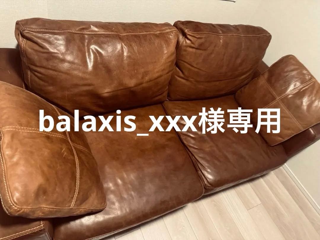 専用クラッシュゲート 2.5人掛けソファ 本革 ヴィンテージ調レザークッション付