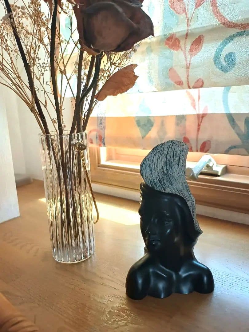 ハワイ ヴィンテージ彫刻 NAPUA 黒珊瑚 70sフランクシャーマン 胸像