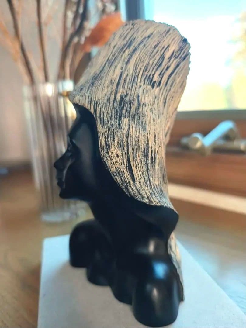 ハワイ ヴィンテージ彫刻 NAPUA 黒珊瑚 70sフランクシャーマン 胸像