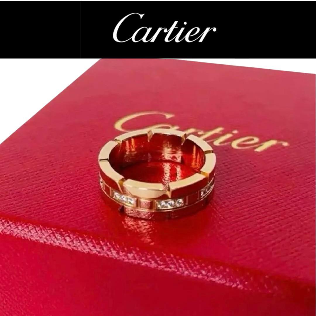 カルティエ リング 指輪 タンクフランセーズ ハーフダイヤ K18PG 10号 13号【CARTIER/カルティエ】 タンクフランセーズ ハーフダイヤ