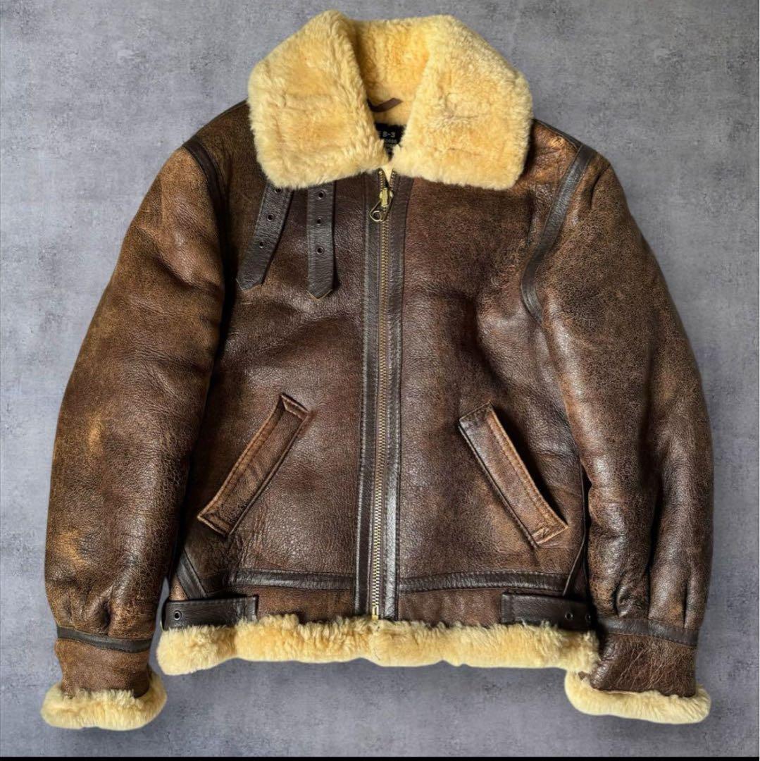 USA製 Schott ショット B-3 B3 フライトジャケット ムートン - メルカリ