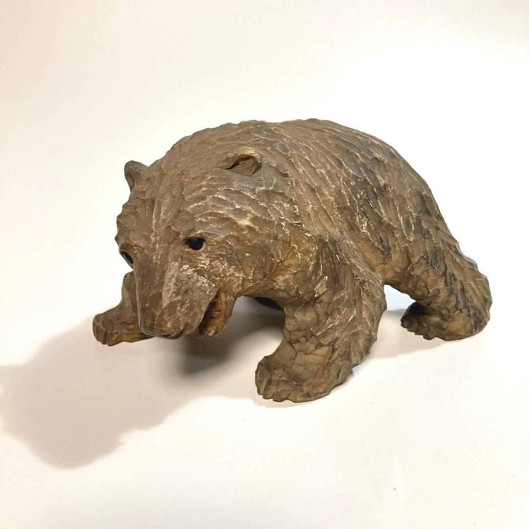 北海道　旭川　古作　木彫りの熊　木彫り熊　木彫熊　アイヌ　一刀彫　民芸　伝統工芸 2026年最新】木彫りの熊 旭川の人気アイテム - メルカリ