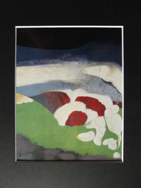 小倉遊亀、霽れゆく（はれゆく）、豪華・希少・大判画集画、新品高級額・額装付