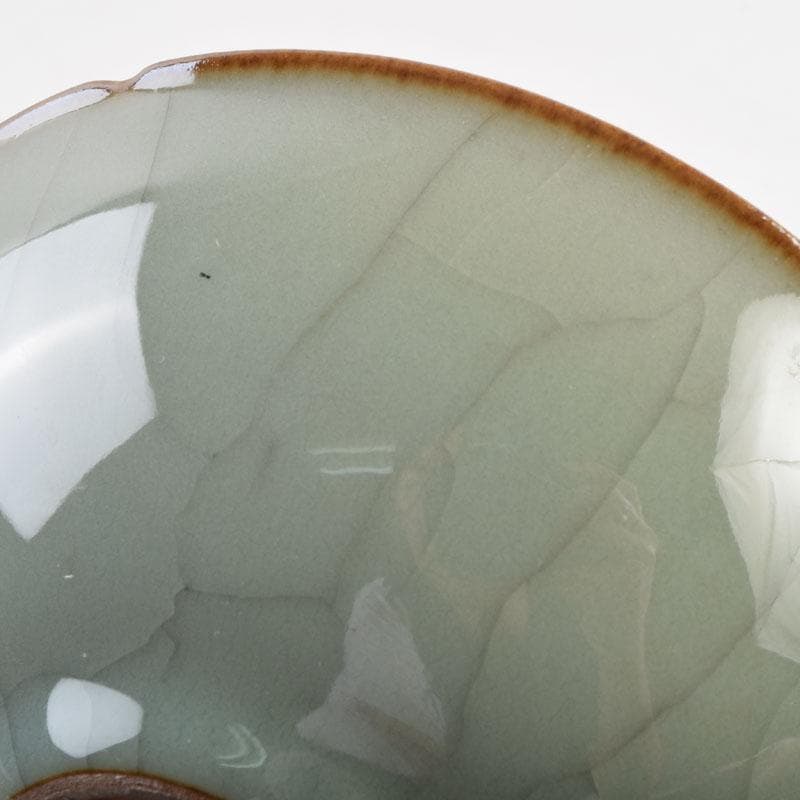 中国 哥窯 青磁 金糸鉄線 氷裂文 輪花皿 C 8994 - メルカリ