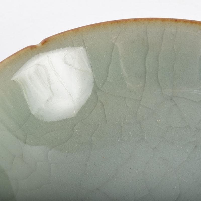 中国 哥窯 青磁 金糸鉄線 氷裂文 輪花皿 C 8994 - メルカリ