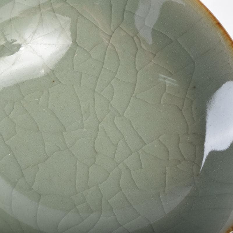 中国 哥窯 青磁 金糸鉄線 氷裂文 輪花皿 C 8994 - メルカリ