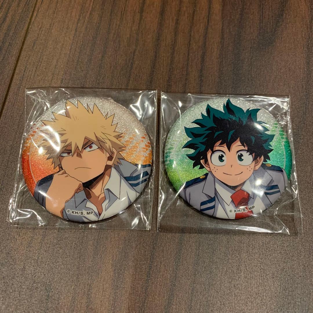 ヒロアカ グリッター缶バッジ2 爆豪勝己 緑谷出久 - メルカリ