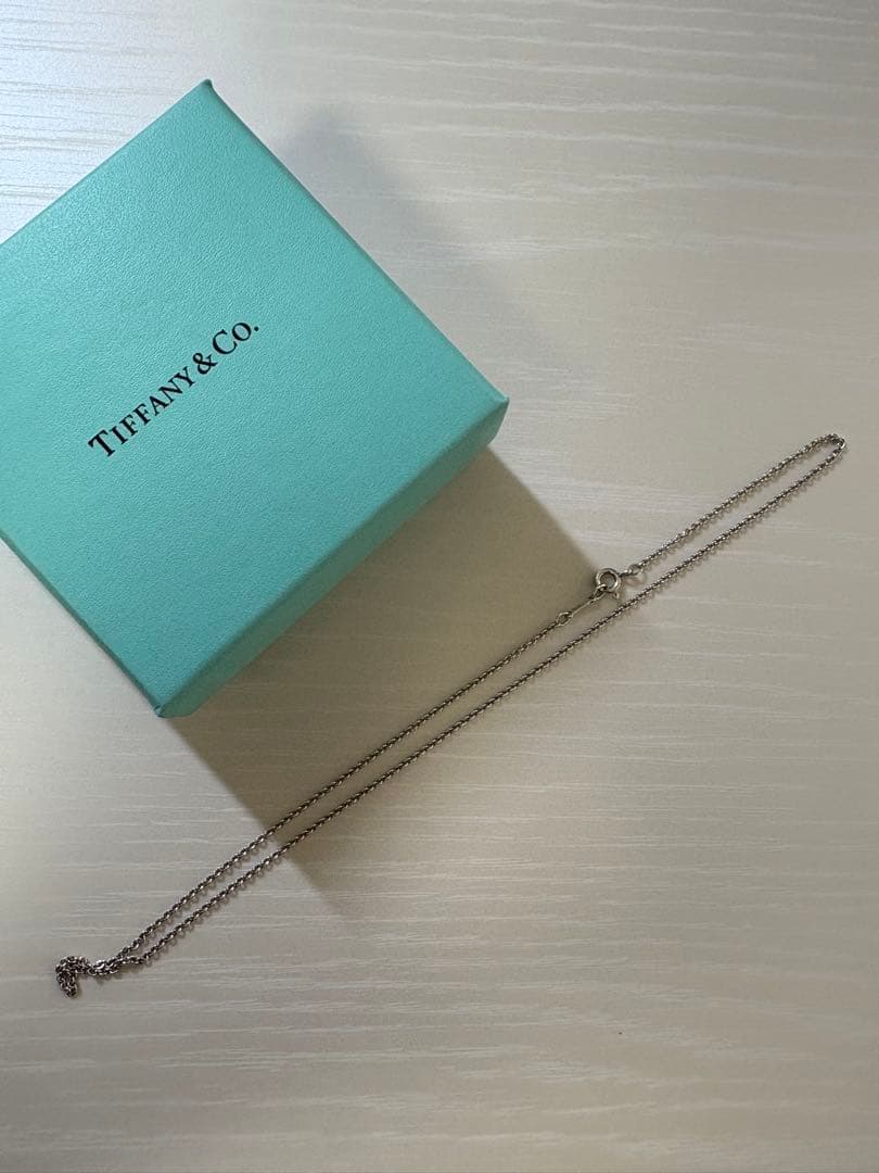 Tiffany & Co. シルバー ロングチェーンネックレス sv925 TIFFANY&Co.（ティファニー） 新品同様 フィガロ チェーン ネックレス