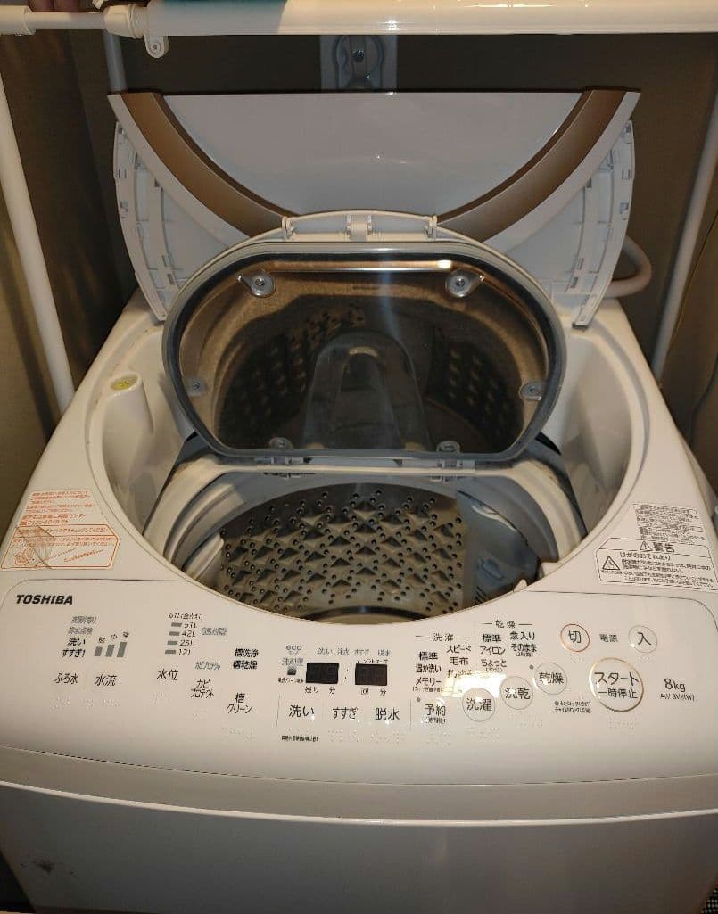 【ジャンク品】2019年製　AW-8V8　東芝製洗濯機　ZABOON