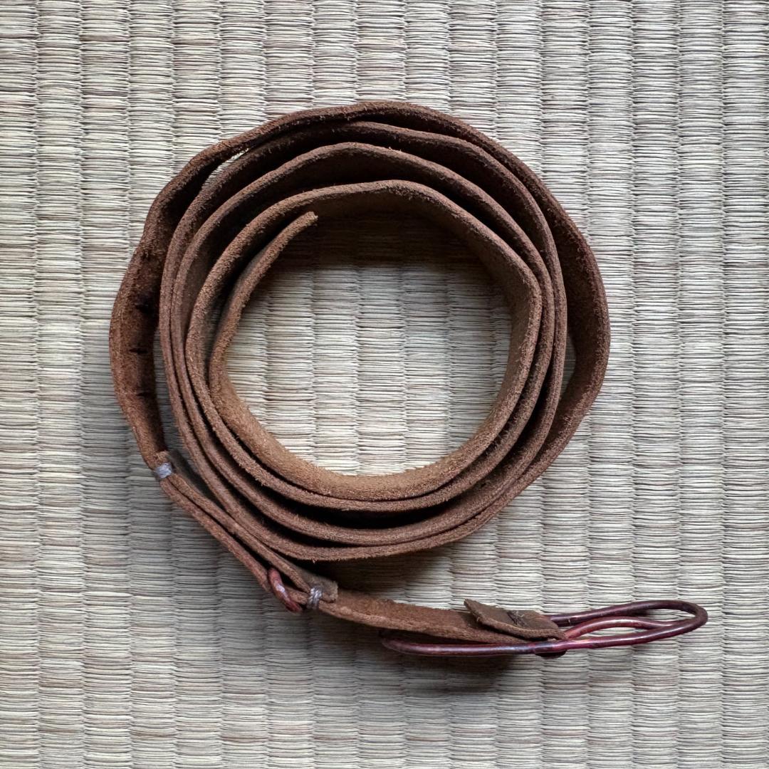 美品】iolom Copper Narrow Long Belt Oliva - メルカリ