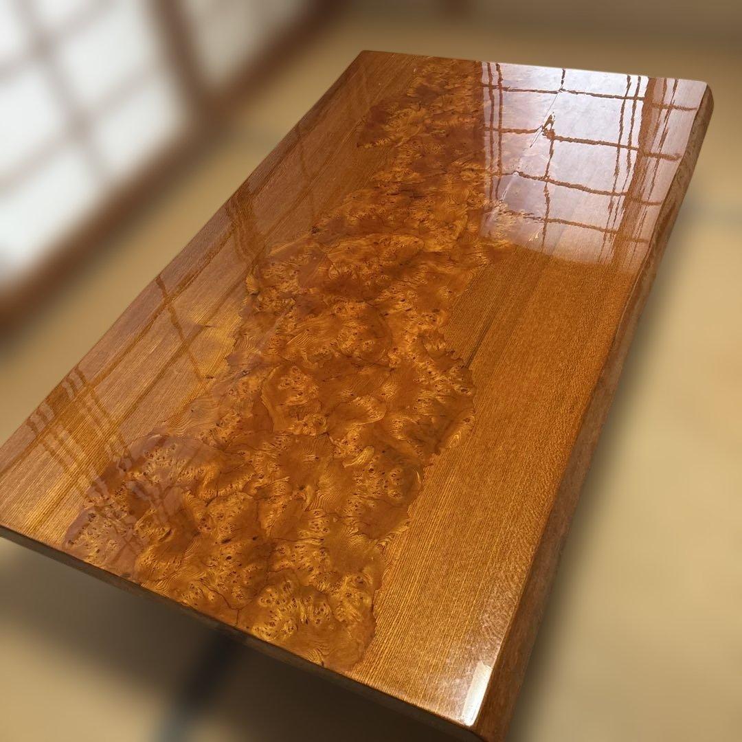 と*ん様 送料込み 木製光沢仕上げ長方形座卓