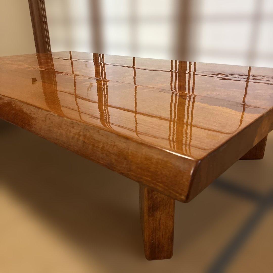 と*ん様 送料込み 木製光沢仕上げ長方形座卓