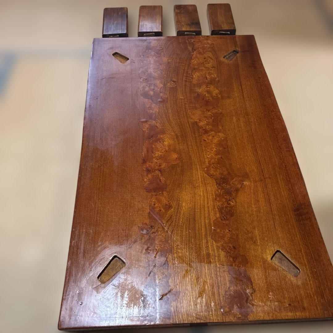 と*ん様 送料込み 木製光沢仕上げ長方形座卓