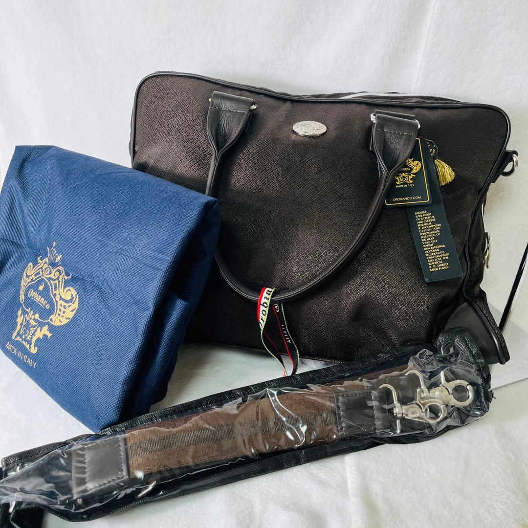 オロビアンコ 2way トートバッグ ショルダーバッグ 茶色 本革 タグ付き