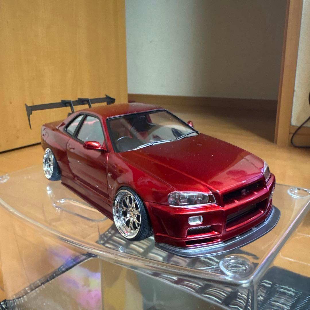 タミヤ 1/24 スカイライン GT-R R34 キャンディレッド塗装 完成品 Amazon.co.jp: タミヤラジコンN I S S A NスカイラインGT-R R34