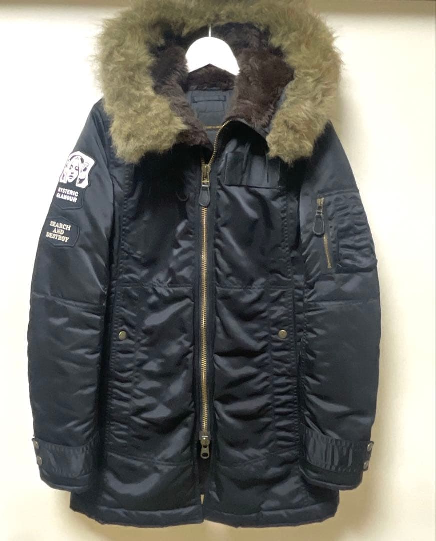 ヒステリックグラマー　プリマロフト　ミリタリーコート　ヒスガール　ワッペンロゴ