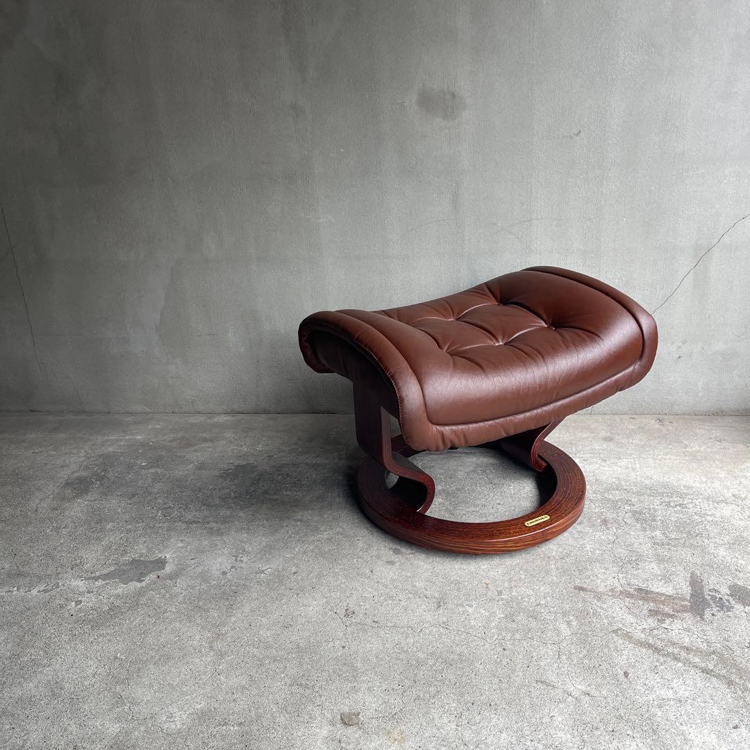 極美品　EKORNES エコーネスロイヤル オットマン エコーネス/EKORNES ストレスレスチェア オットマン ロイヤル 本革