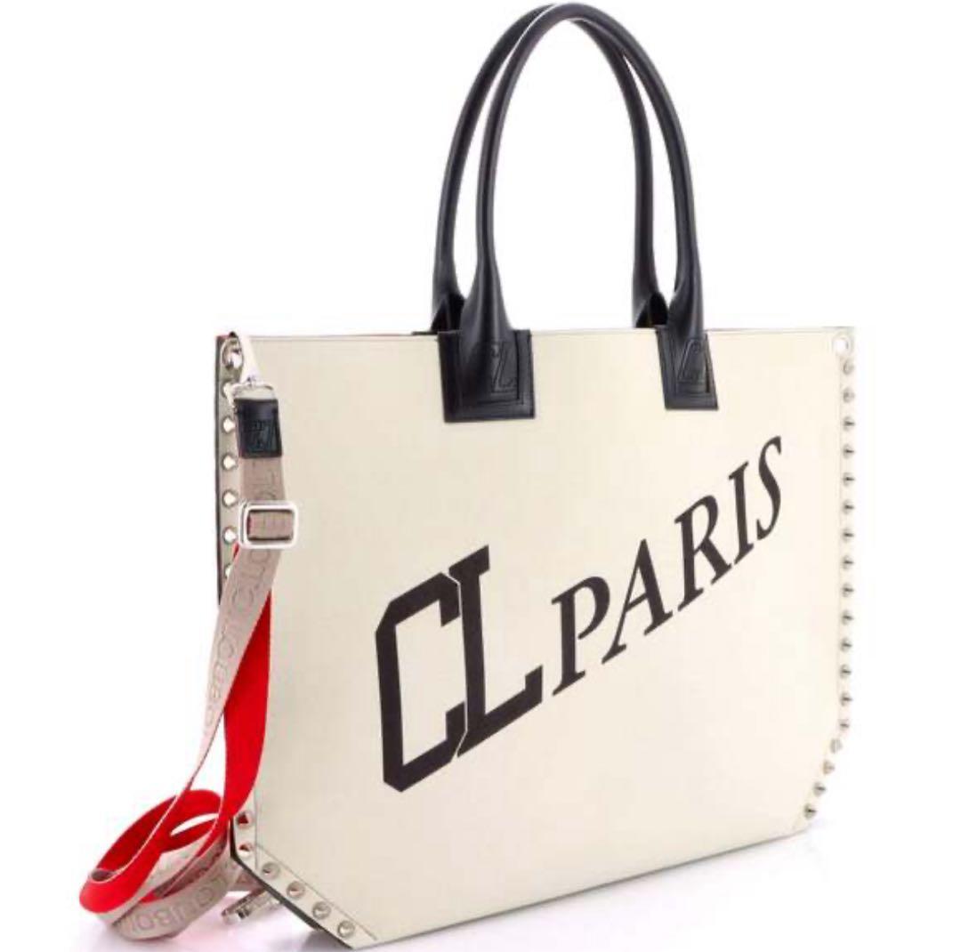 クリスチャン ルブタン 2way トートバッグキャンバス - メルカリ