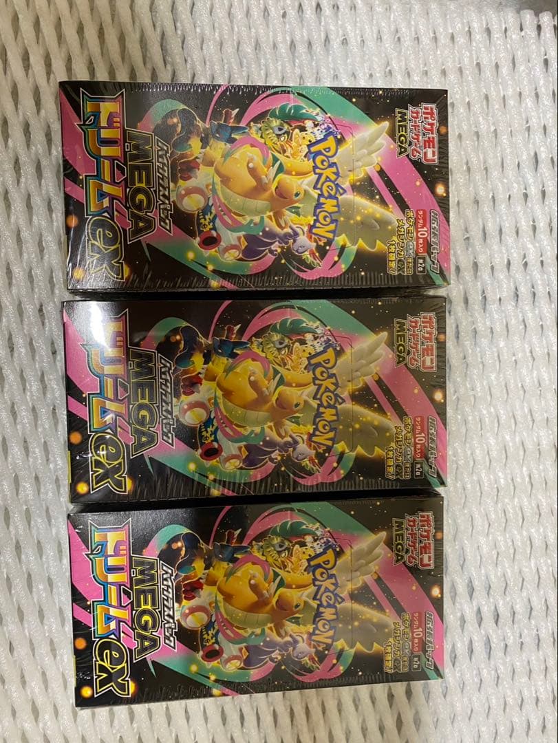 未開封シュリンク付き　ポケモンカードMEGAドリームex 3box