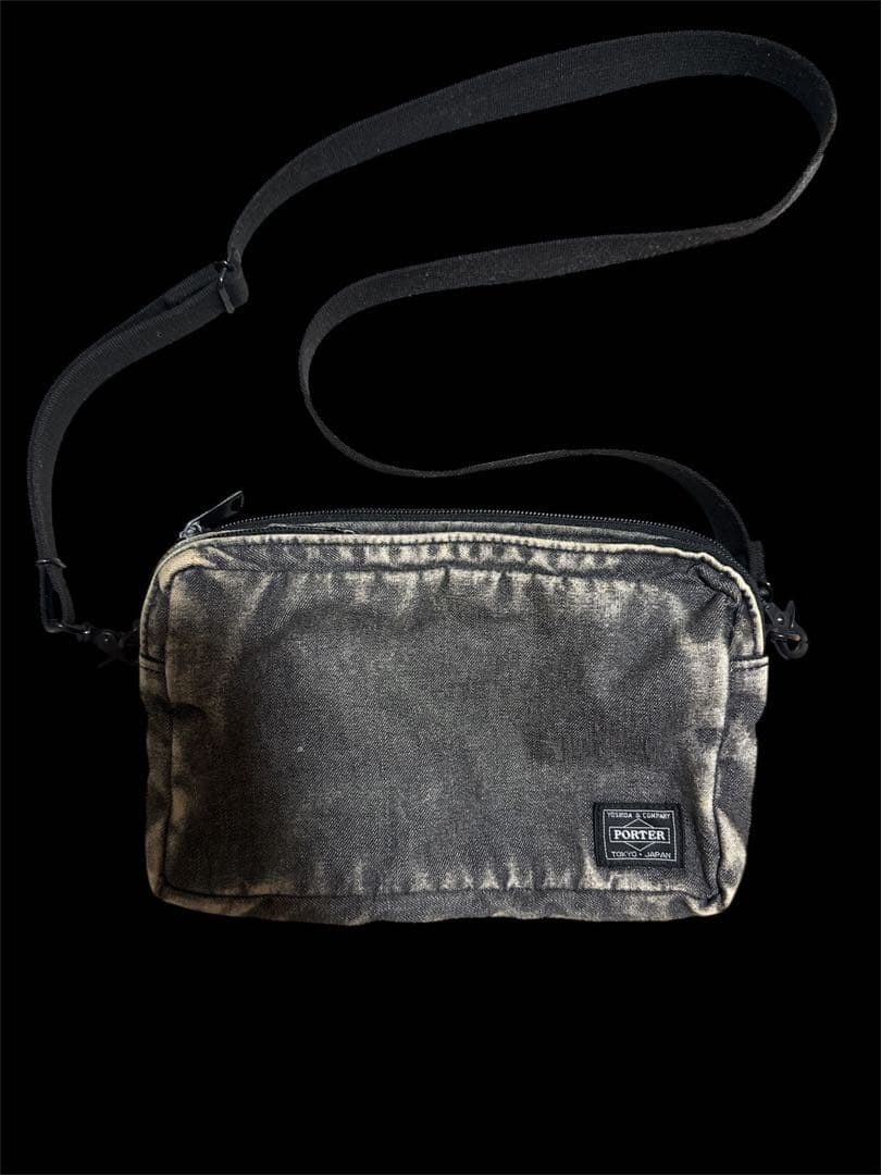 PORTER×B印ボディバッグ グレー