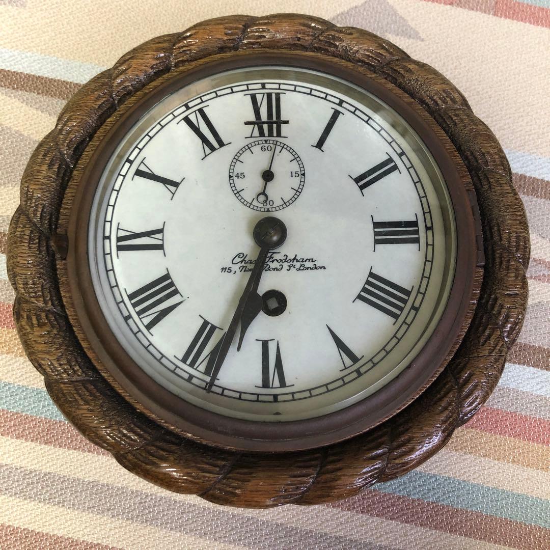 1900年頃　Chas Frodsham 住所入り　船舶時計　動作品　状態良好