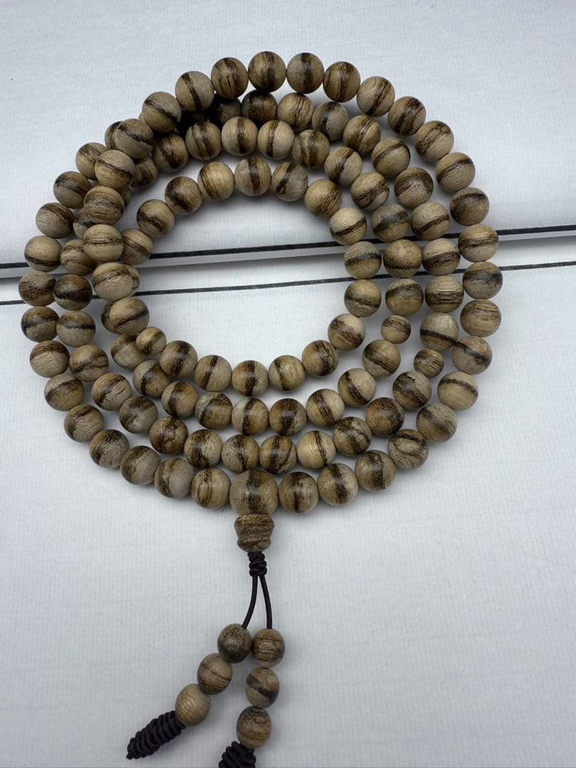 極上星洲系伽羅　野生沈香　達拉干 花珠念珠　27.64g（稀少典藏品）