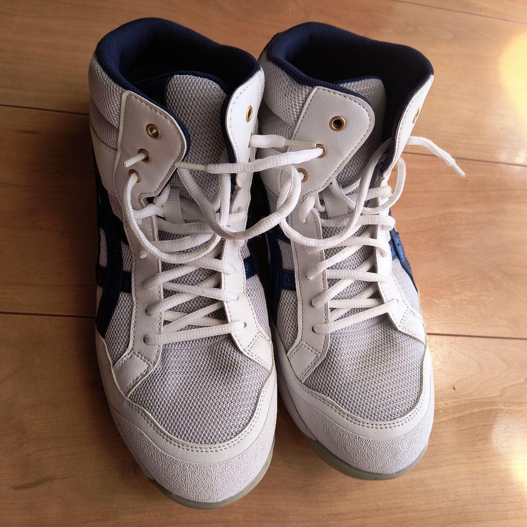 ASICS ハイカットシューズ ホワイト/ネイビー