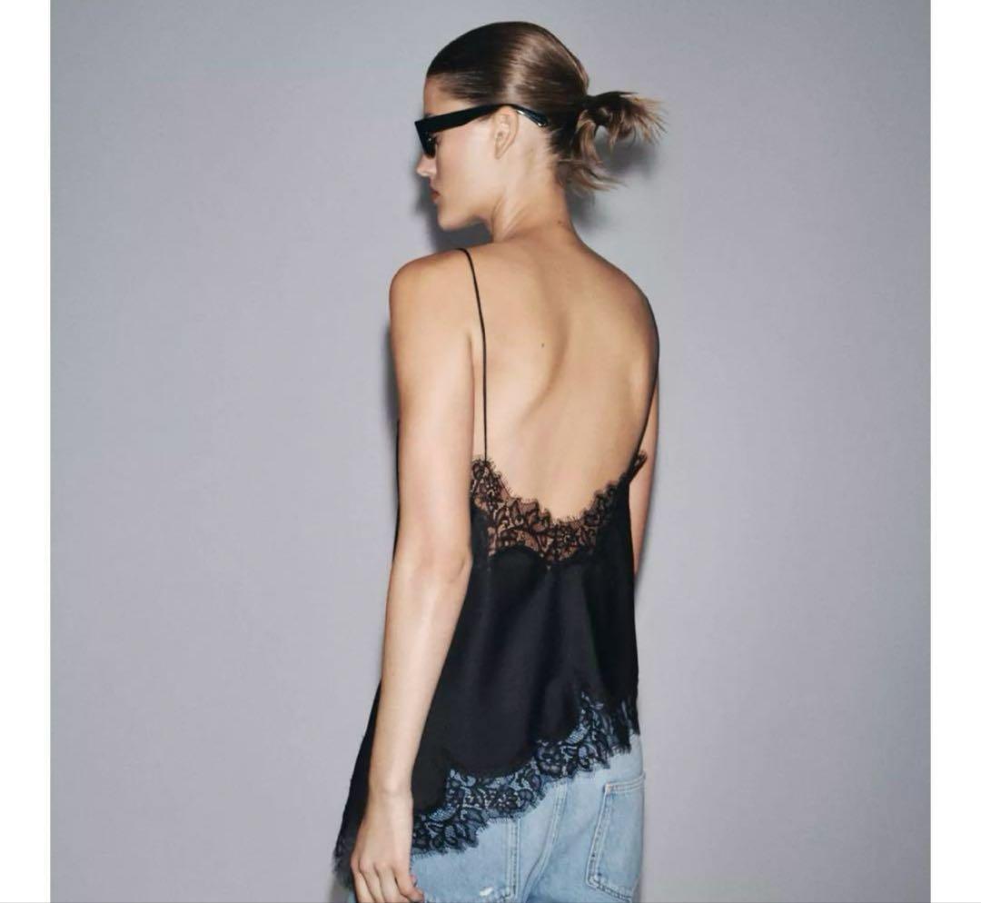ZARA ZW COLLECTION レーストリムキャミソールトップス - メルカリ