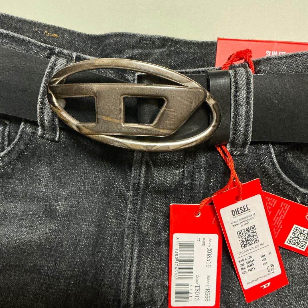 洗練されたデザイン DIESEL　Dロゴベルト　B -1DR 訳あり75