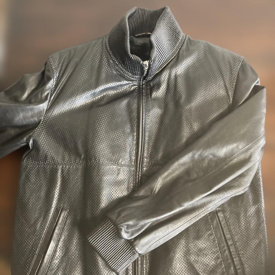 GAULTIER HOMM E 黒 羊革レザージャケット