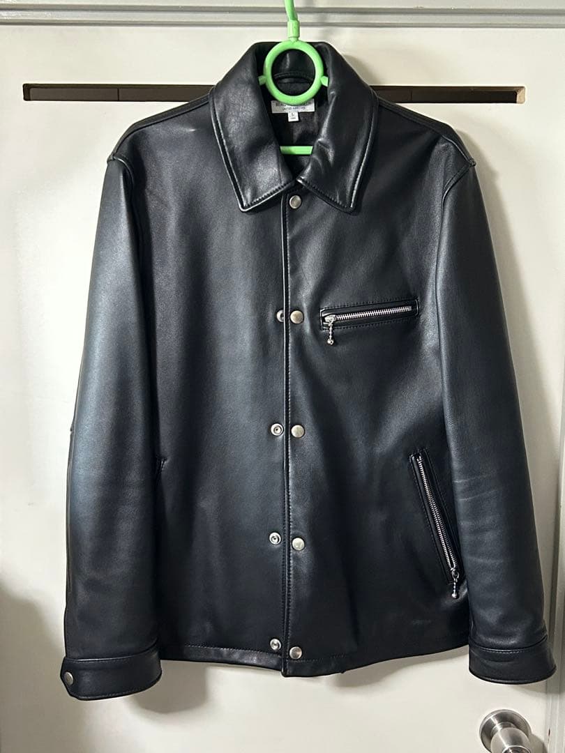 BEAUTY&YOUTH 羊革 ブラックレザージャケット L