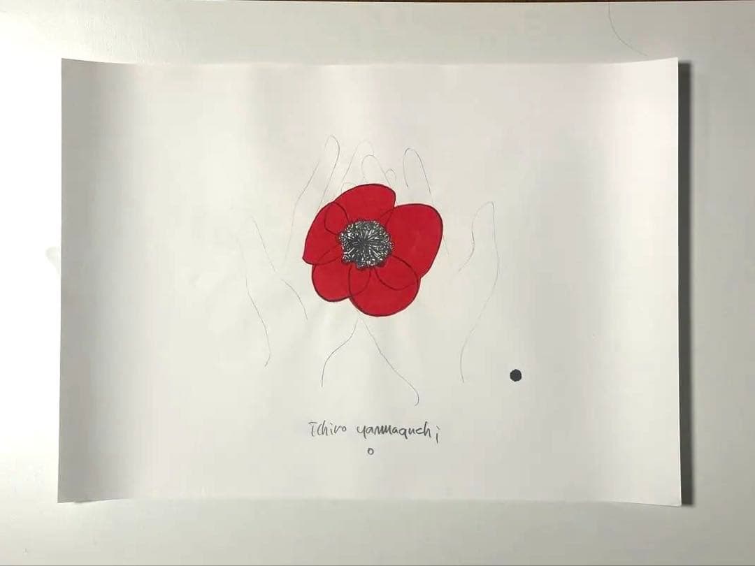 山口一郎 ポスター原画 A2 ハナ 定番品】 山口一郎 「HANA」｜ポスター｜IDEE SHOP Online