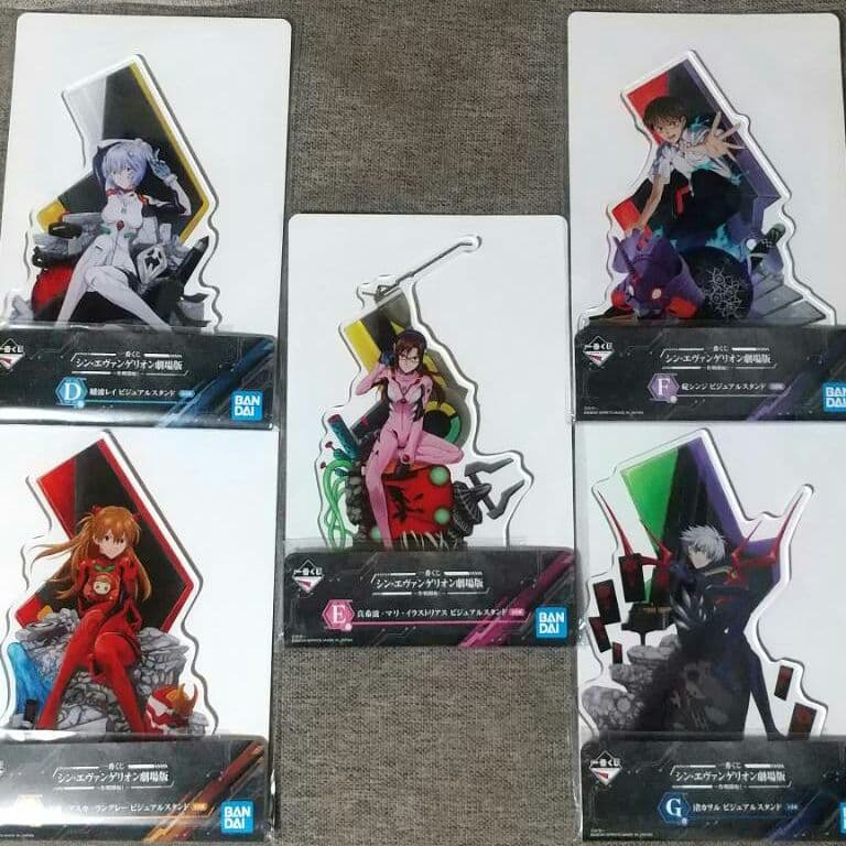 一番くじ エヴァンゲリオン ビジュアルスタンド コンプリートセット　新品未開封