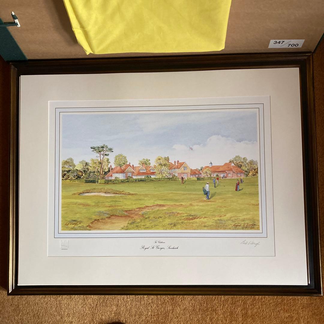 全英オープン 有名ゴルフコース リトグラフ全7枚セット Bill Waugh