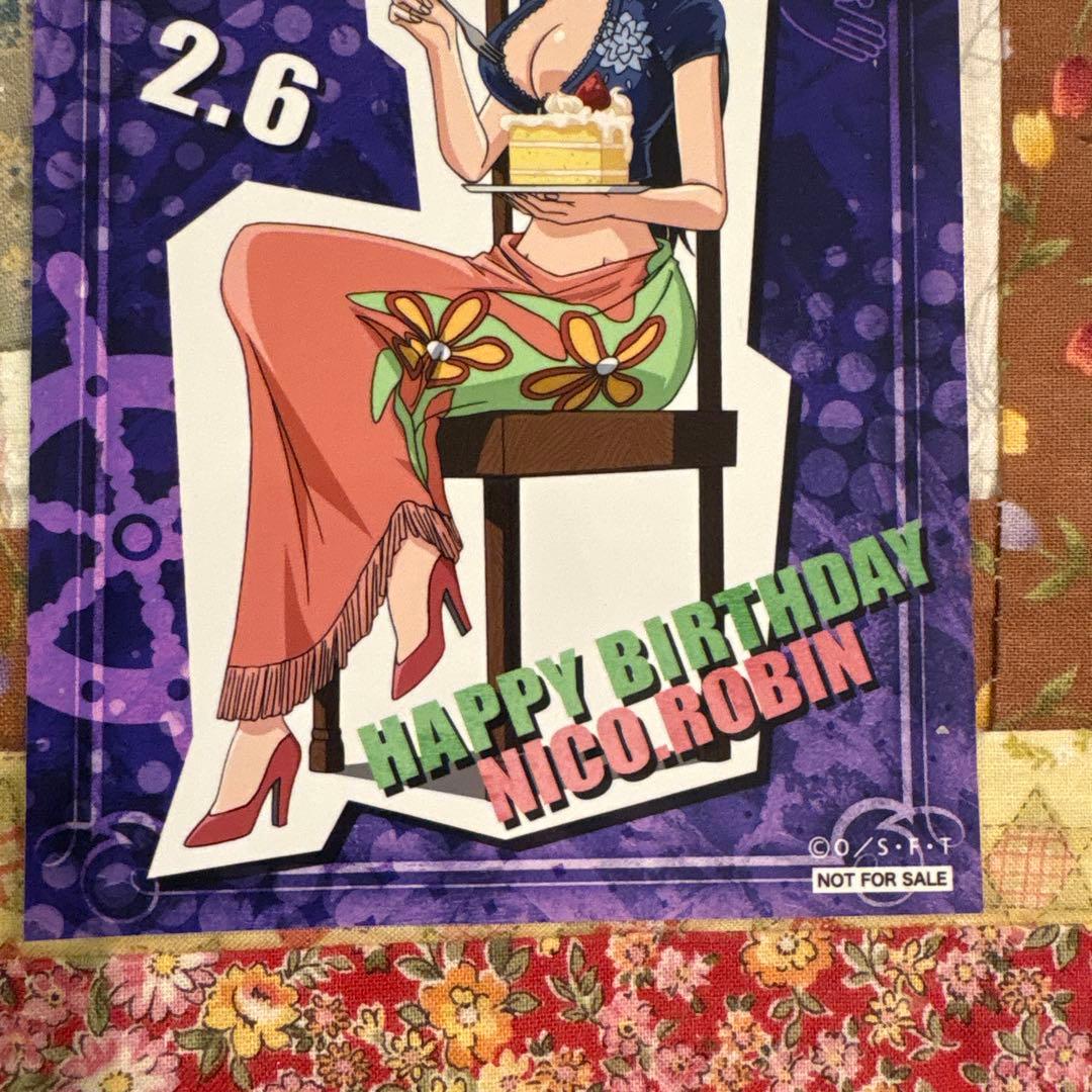 麦わらストア限定】ワンピース バースデーブロマイド ニコ・ロビン