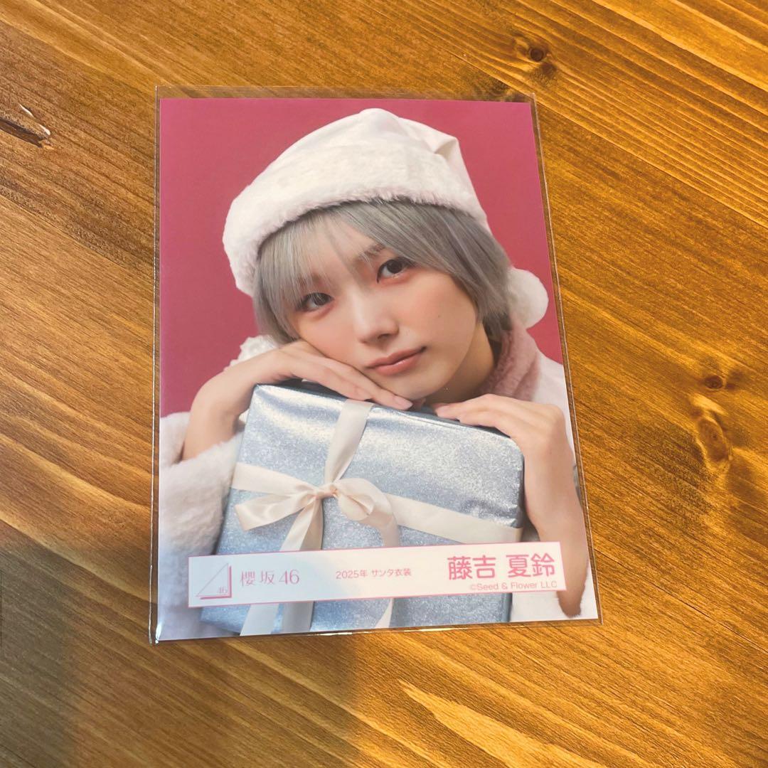櫻坂46 藤吉夏鈴 「2025年 サンタ衣装」生写真 ヨリ - メルカリ
