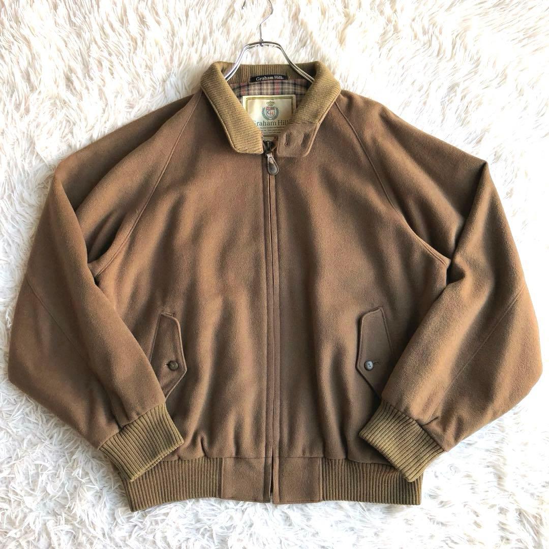 カシミヤ混 XL】グラハムヒル スイングトップ ハリントン G9 キャメル